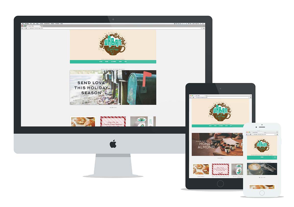 urban coffee web design